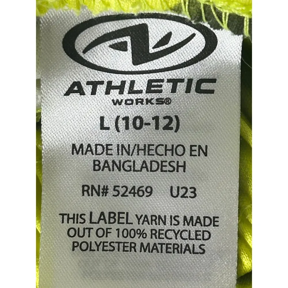 Athletic Works boys 10-12 Large shorts yellow and black marble design